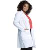 Cherokee Women’s Scrub Lab Coat with Button Up Front, 3 Pockets Modern Classic fit and Mechanical Stretch Fabric CK421(White)