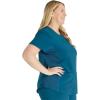 Cherokee Women’s Scrub Top Snap Front Henley with 2 Pockets and Center Back Length of 26″ – CK749A(Caribbean Blue)