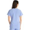 Cherokee Women’s Scrub Top Snap Front Henley with 2 Pockets and Center Back Length of 26″ – CK749A(Ciel)