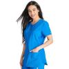 Cherokee Women’s Scrub Top Snap Front Henley with 2 Pockets and Center Back Length of 26″ – CK749A(Royal)