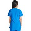 Cherokee Women’s Scrub Top Snap Front Henley with 2 Pockets and Center Back Length of 26″ – CK749A(Royal)