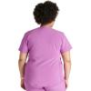 Cherokee Women’s Scrub Top Snap Front Henley with 2 Pockets and Center Back Length of 26″ – CK749A(Vibran Violet)