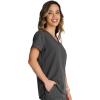 Cherokee Women’s Scrub Top Tuckable Contemporary Fit with 1 Pocket CK748A(Pewter)