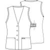 Cherokee Women’s Scrub Vest Coat Modern Vest with Button Front & 2 Pockets- 1602(Navy)