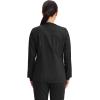 Cherokee Zip Front Scrub Jackets for Women, 3 Pockets, 2-Way Stretch, Soft, Breathable,Brushed Twill – 4315(Black)