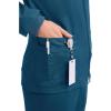 Cherokee Zip Front Scrub Jackets for Women, 3 Pockets, 2-Way Stretch, Soft, Breathable,Brushed Twill – 4315(Caribbean Blue)