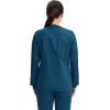 Cherokee Zip Front Scrub Jackets for Women, 3 Pockets, 2-Way Stretch, Soft, Breathable,Brushed Twill – 4315(Caribbean Blue)