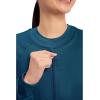 Cherokee Zip Front Scrub Jackets for Women, 3 Pockets, 2-Way Stretch, Soft, Breathable,Brushed Twill – 4315(Caribbean Blue)