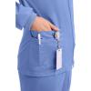 Cherokee Zip Front Scrub Jackets for Women, 3 Pockets, 2-Way Stretch, Soft, Breathable,Brushed Twill – 4315(Ciel)