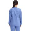 Cherokee Zip Front Scrub Jackets for Women, 3 Pockets, 2-Way Stretch, Soft, Breathable,Brushed Twill – 4315(Ciel)