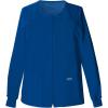 Cherokee Zip Front Scrub Jackets for Women, 3 Pockets, 2-Way Stretch, Soft, Breathable,Brushed Twill – 4315(Galaxy Blue)