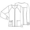 Cherokee Zip Front Scrub Jackets for Women, 3 Pockets, 2-Way Stretch, Soft, Breathable,Brushed Twill – 4315(Galaxy Blue)