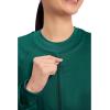 Cherokee Zip Front Scrub Jackets for Women, 3 Pockets, 2-Way Stretch, Soft, Breathable,Brushed Twill – 4315(Hunter)