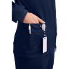 Cherokee Zip Front Scrub Jackets for Women, 3 Pockets, 2-Way Stretch, Soft, Breathable,Brushed Twill – 4315(Navy)