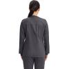 Cherokee Zip Front Scrub Jackets for Women, 3 Pockets, 2-Way Stretch, Soft, Breathable,Brushed Twill – 4315(Pewter)
