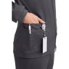 Cherokee Zip Front Scrub Jackets for Women, 3 Pockets, 2-Way Stretch, Soft, Breathable,Brushed Twill – 4315(Pewter)
