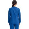 Cherokee Zip Front Scrub Jackets for Women, 3 Pockets, 2-Way Stretch, Soft, Breathable,Brushed Twill – 4315(Royal)