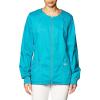 Cherokee Zip Front Scrub Jackets for Women, 3 Pockets, 2-Way Stretch, Soft, Breathable,Brushed Twill – 4315(Teal Blue)