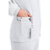Cherokee Zip Front Scrub Jackets for Women, 3 Pockets, 2-Way Stretch, Soft, Breathable,Brushed Twill – 4315(White)