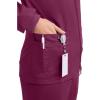 Cherokee Zip Front Scrub Jackets for Women, 3 Pockets, 2-Way Stretch, Soft, Breathable,Brushed Twill – 4315(Wine)