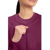Cherokee Zip Front Scrub Jackets for Women, 3 Pockets, 2-Way Stretch, Soft, Breathable,Brushed Twill – 4315(Wine)