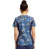 Cherokee iFlex Women Scrubs Top V-Neck Knit Panel CK641(Easily Emu-sed)