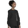 Cherokee scrubs jacket for women, Snap Front Warm-Up Jacket with 3 Pockets and Easy Care – 4350(Black)