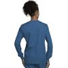 Cherokee scrubs jacket for women, Snap Front Warm-Up Jacket with 3 Pockets and Easy Care – 4350(Caribbean Blue)