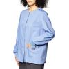Cherokee scrubs jacket for women, Snap Front Warm-Up Jacket with 3 Pockets and Easy Care – 4350(Ciel)