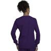 Cherokee scrubs jacket for women, Snap Front Warm-Up Jacket with 3 Pockets and Easy Care – 4350(Eggplant)