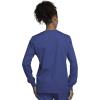 Cherokee scrubs jacket for women, Snap Front Warm-Up Jacket with 3 Pockets and Easy Care – 4350(Galaxy Blue)