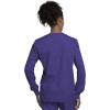 Cherokee scrubs jacket for women, Snap Front Warm-Up Jacket with 3 Pockets and Easy Care – 4350(Grape)
