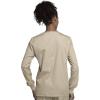 Cherokee scrubs jacket for women, Snap Front Warm-Up Jacket with 3 Pockets and Easy Care – 4350(Khaki)