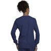 Cherokee scrubs jacket for women, Snap Front Warm-Up Jacket with 3 Pockets and Easy Care – 4350(Navy)
