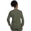 Cherokee scrubs jacket for women, Snap Front Warm-Up Jacket with 3 Pockets and Easy Care – 4350(Olive)