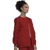 Cherokee scrubs jacket for women, Snap Front Warm-Up Jacket with 3 Pockets and Easy Care – 4350(Red)