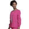 Cherokee scrubs jacket for women, Snap Front Warm-Up Jacket with 3 Pockets and Easy Care – 4350(Shocking Pink)