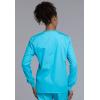 Cherokee scrubs jacket for women, Snap Front Warm-Up Jacket with 3 Pockets and Easy Care – 4350(Turquoise)