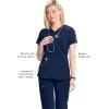 Infinity Cherokee V-Neck Women’s Nurse Scrub Top, 4-Way Stretch, Superior Performance and Comfort CK623A(Navy)
