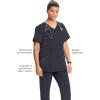 Infinity Cherokee V-Neck Women’s Nurse Scrub Top, 4-Way Stretch, Superior Performance and Comfort CK623A(Pewter)
