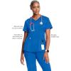 Infinity Cherokee V-Neck Women’s Nurse Scrub Top, 4-Way Stretch, Superior Performance and Comfort CK623A(Royal)