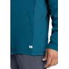 Infinity Men’s Zip Front Jacket Modern Fit Rib-Knit Panels with 3 Pockets and Knit Sleeve Panel CK332A(Caribbean Blue)