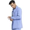 Infinity Men’s Zip Front Jacket Modern Fit Rib-Knit Panels with 3 Pockets and Knit Sleeve Panel CK332A(Ciel)