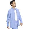 Infinity Men’s Zip Front Jacket Modern Fit Rib-Knit Panels with 3 Pockets and Knit Sleeve Panel CK332A(Ciel)