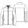 Infinity Men’s Zip Front Jacket Modern Fit Rib-Knit Panels with 3 Pockets and Knit Sleeve Panel CK332A(Pewter)