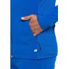 Infinity Men’s Zip Front Jacket Modern Fit Rib-Knit Panels with 3 Pockets and Knit Sleeve Panel CK332A(Royal)