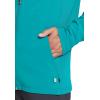 Infinity Men’s Zip Front Jacket Modern Fit Rib-Knit Panels with 3 Pockets and Knit Sleeve Panel CK332A(Teal Blue)