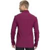 Infinity Men’s Zip Front Jacket Modern Fit Rib-Knit Panels with 3 Pockets and Knit Sleeve Panel CK332A(Wine)