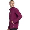 Infinity Men’s Zip Front Jacket Modern Fit Rib-Knit Panels with 3 Pockets and Knit Sleeve Panel CK332A(Wine)