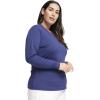 Infinity Women Long Sleeve Underscrub Knit Tee with Round Neckline Scrub T-Shirt – CK782(Navy)
